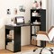 Costway Computer Desk Writing Workstation Office w/6-Tier Storage Shelves White\Black